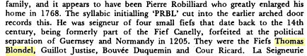 Fief Blondel 14th century? Fief Blondel 14th century?
